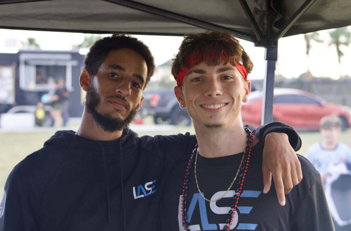 LASE coaches Antonio and Jonah at the community Trunk or Treat event