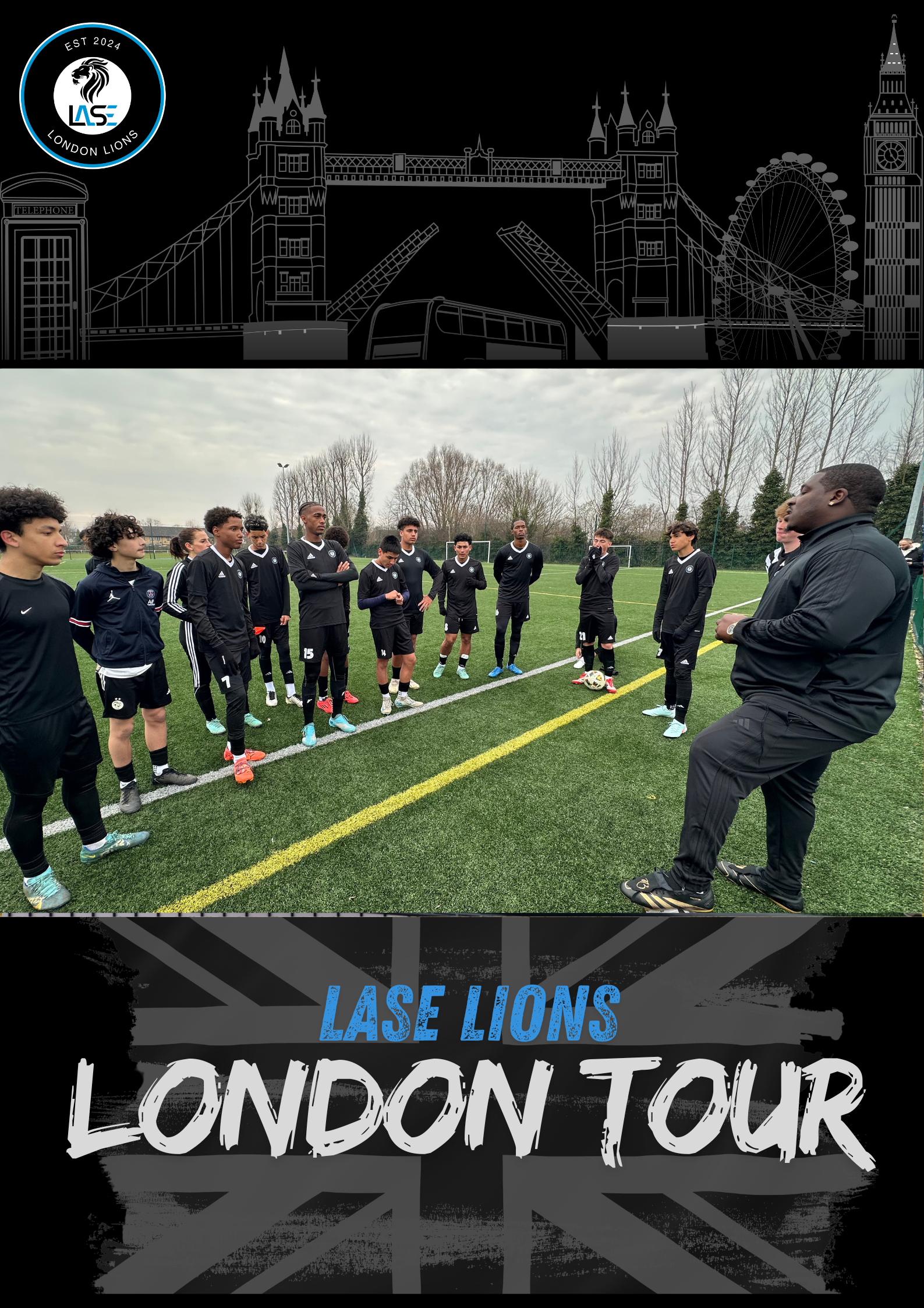 LASE Lions taking part in a training session during a London tour